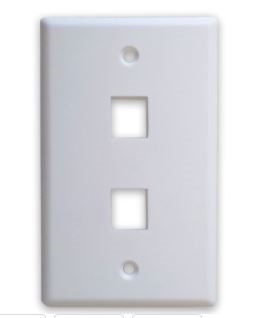 TAPA - FACEPLATE DE 2 PANELES PARA JACK - UNIVERSAL, STANDARD, BLANCO, BROBOTIX 251702 TAPA - FACEPLATE DE 2 PANELES PARA JACK - UNIVERSAL, STANDARD, BLANCO, BROBOTIX 251702